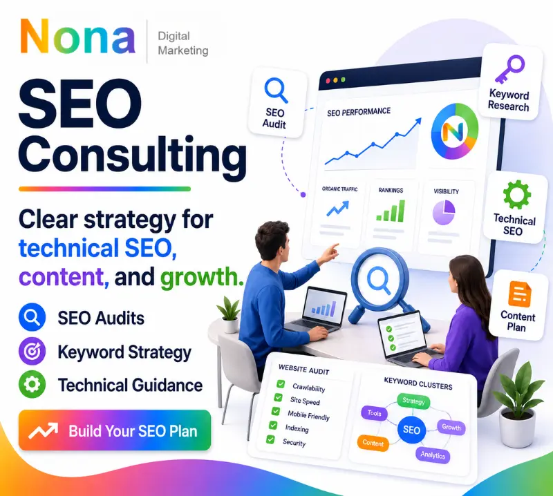 SEO consultant creating a strategic roadmap for rankings, traffic, and organic growth