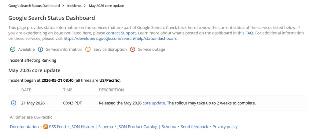 What's May 2026 Google core update