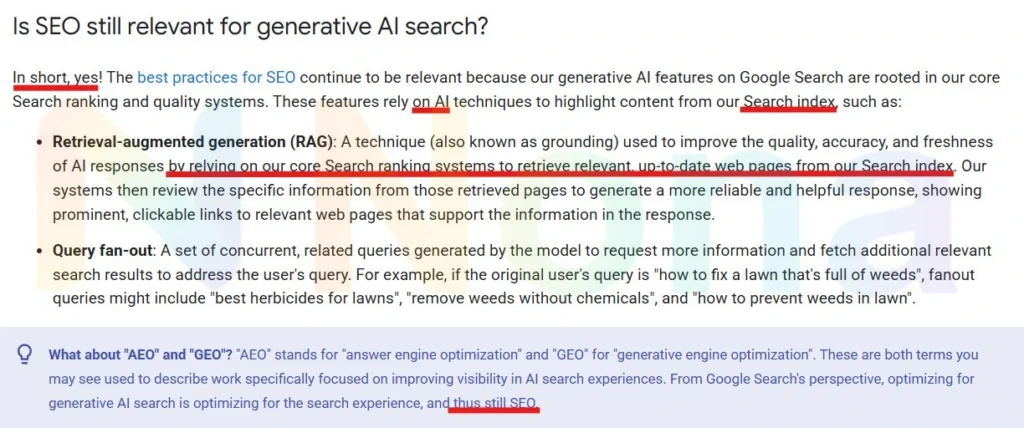 SEO is still relevant for generative-ai-search
